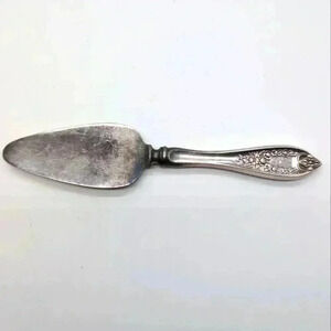 Silver Plated 7 in pie server Monogramed A